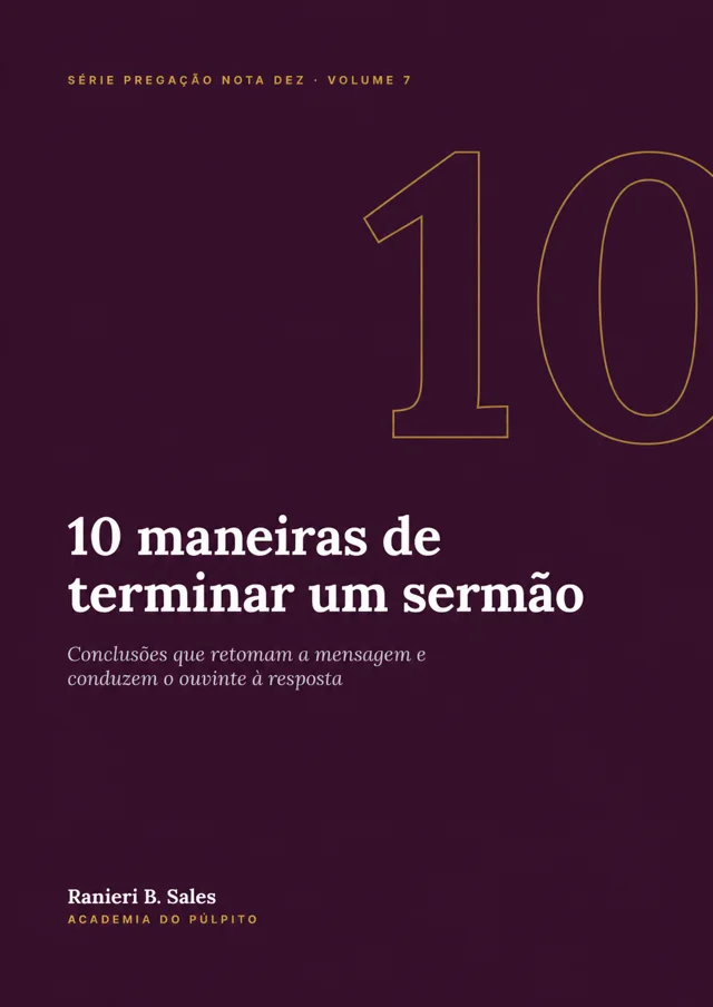 Capa: 10 maneiras de terminar um sermão